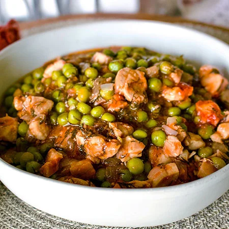 ساندویچ نخود فرنگی و مرغ رژیمی, خوراک نخود فرنگی و گوشت چرخ کرده, انواع غذا با نخود سبز