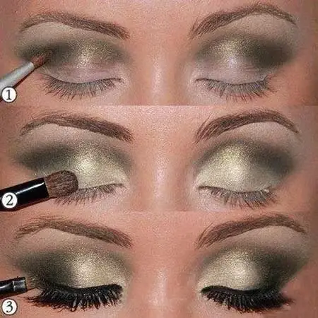 آموزش تصویری و گام به گام آرایش چشم طلایی