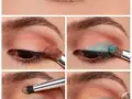 آموزش تصویری آرایش چشم آبی و مسی