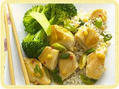 خوراک مرغ و برنج رژیمی